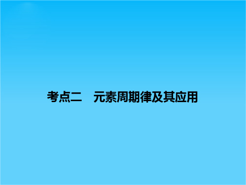 2016《创新设计》高考化学大一轮复习(江苏专用)配套课件 5-2元素周期律和元素周期表-2