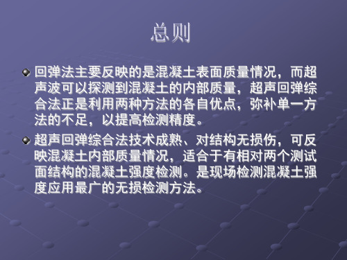 建设工程检测机构主体结构检测培训回弹超声综合法检测混凝土强度ppt课件