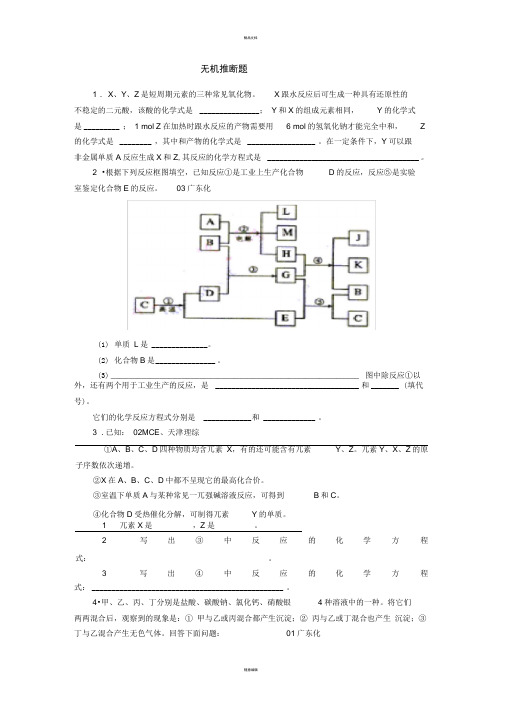 无机化学推断题