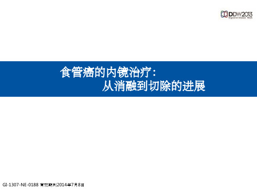 食管癌的内镜治疗从消融到切除的进展