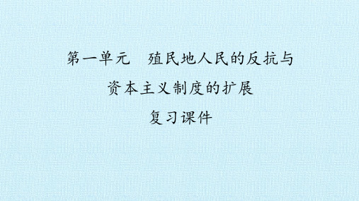 部编人教版历史九年级下册第一单元复习课件