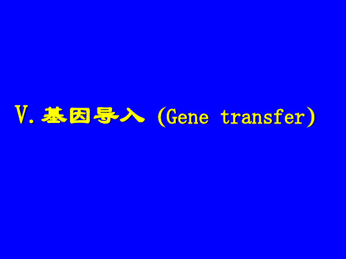 分子生物学-基因导入(Gene transfer)