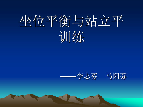 平衡训练