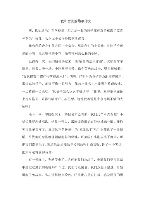 我和舍友的趣事作文