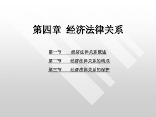 经济法原理与实务_第4章 经济法律关系