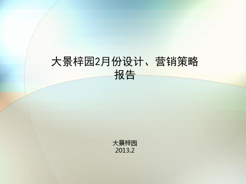 文山大景梓园一期营销案