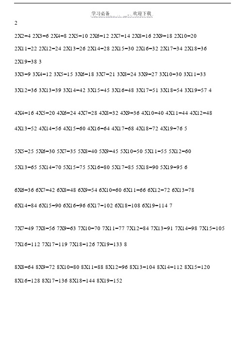 20以内乘法口诀表.doc