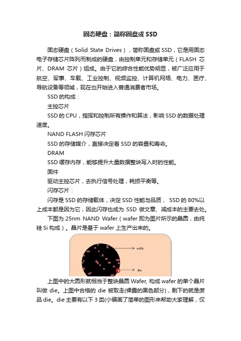 固态硬盘：简称固盘或SSD