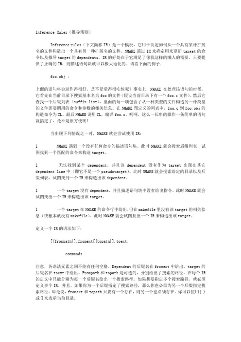 makefile文件——Inference Rules(推导规则)