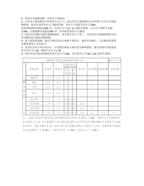 居住区内道路设置