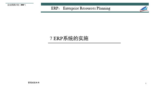 ERP系统的实施与评价