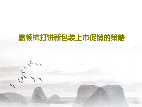 嘉顿梳打饼新包装上市促销的策略共88页