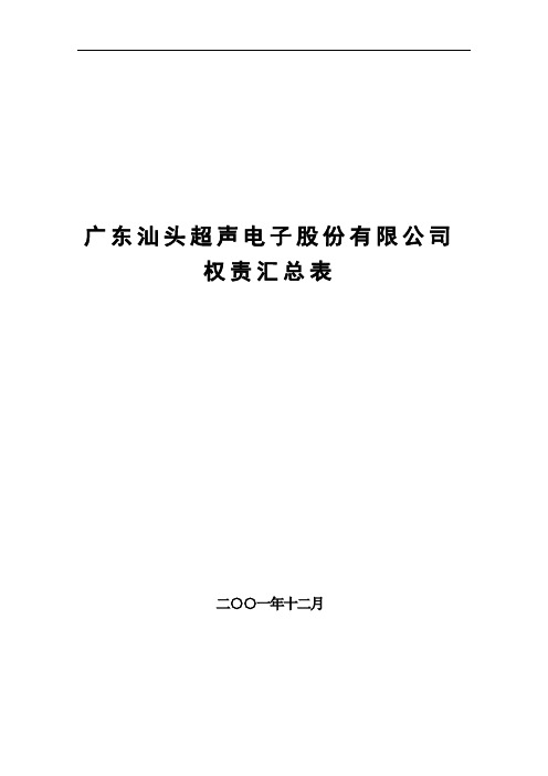 北大纵横—北京鲁艺房地产鲁艺公司权责划分表黄晓东