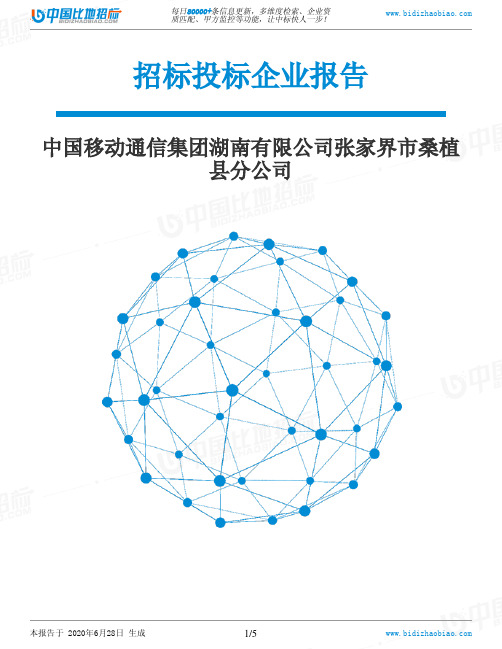 中国移动通信集团湖南有限公司张家界市桑植县分公司-招投标数据分析报告