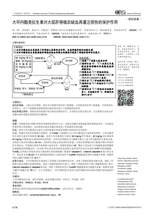 大环内酯类抗生素对大鼠肝移植后缺血再灌注损伤的保护作用