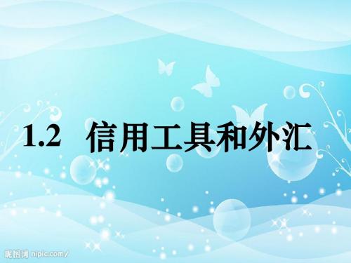 政治：1.2《信用工具和外汇》课件(新人教版必修1)