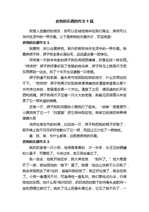 养狗的乐趣的作文4篇