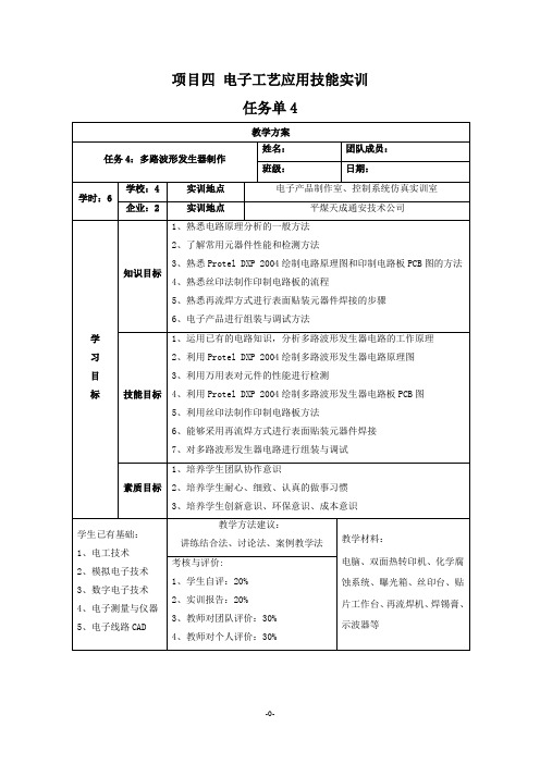 多路波形发生器制作