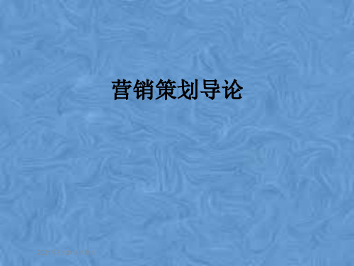 营销策划导论