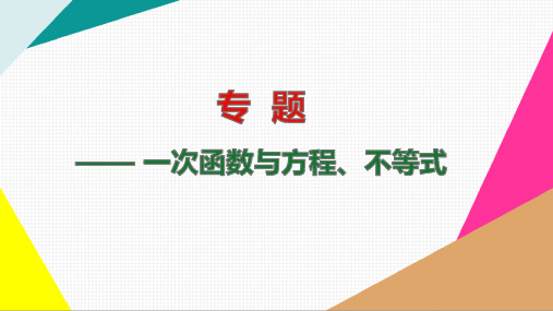 专题：一次函数与方程、不等式【精品】