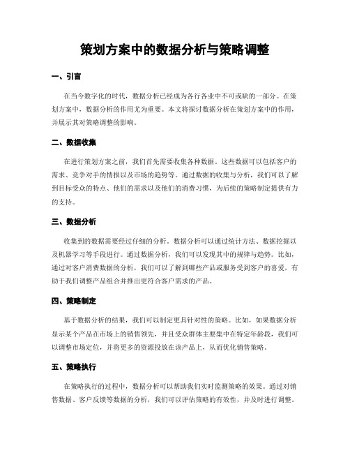 策划方案中的数据分析与策略调整