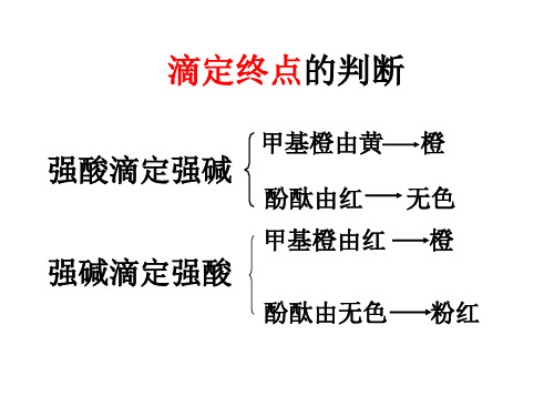 滴定终点的判断