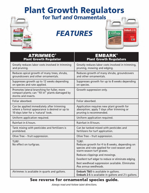 Atrimmec  植物生长调节剂及其他产品说明说明书