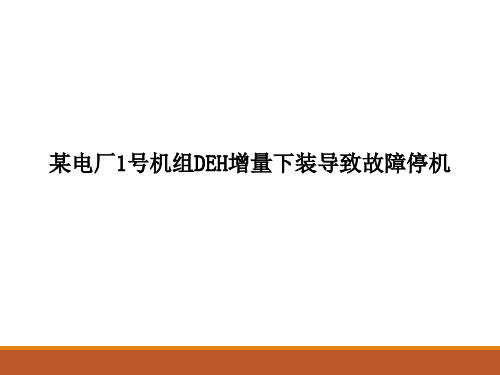 某电厂1号机组DEH增量下装导致故障停机事故分析报告