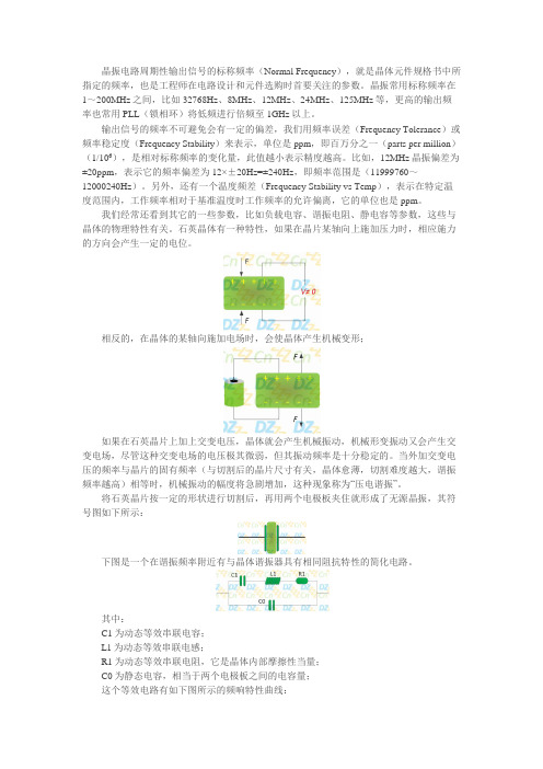 晶振工作原理及参数详解