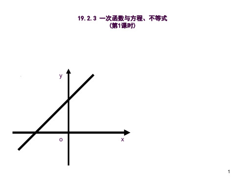 19.2.3.1一次函数与方程、不等式ppt课件