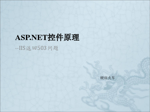 aspnet五篇一IIS返回503的问题