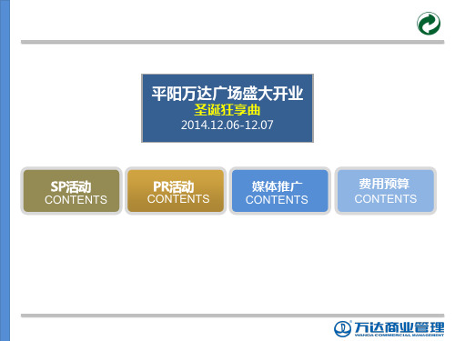 温州平阳万达广场开业活动方案(开业阶段)