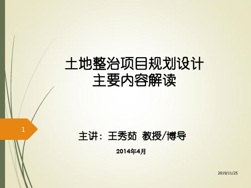 02土地整治项目设计规程培训课件(ppt文档)