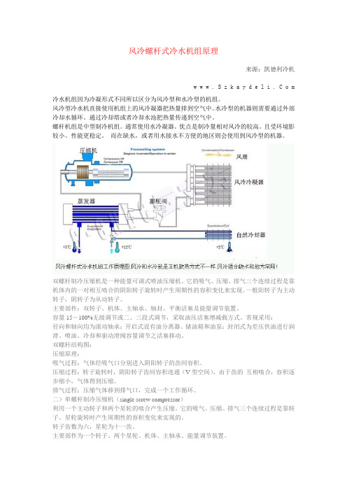 风冷螺杆式冷水机组原理