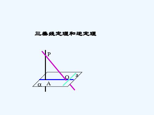 高二数学三垂线定理和逆定理课件大纲人教版