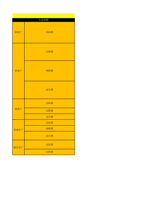 CRM老客户营销整体规划表格-精品