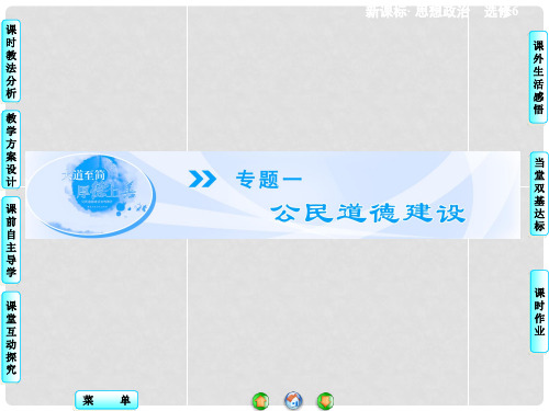 高中政治 专题1.1 学会做人 道德为先课件 新人教版选
