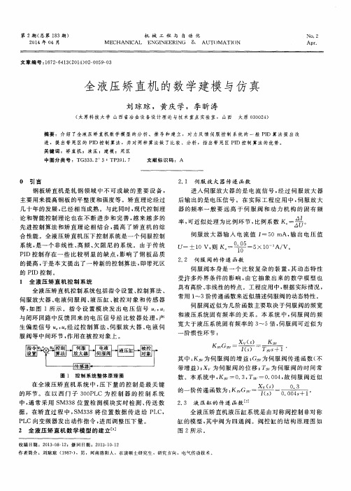 全液压矫直机的数学建模与仿真