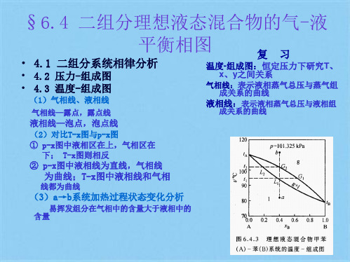 二组分理想液态混合物的气液平衡相图(共6张PPT)