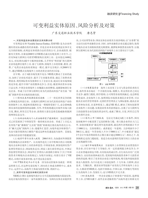 可变利益实体原因_风险分析及对策