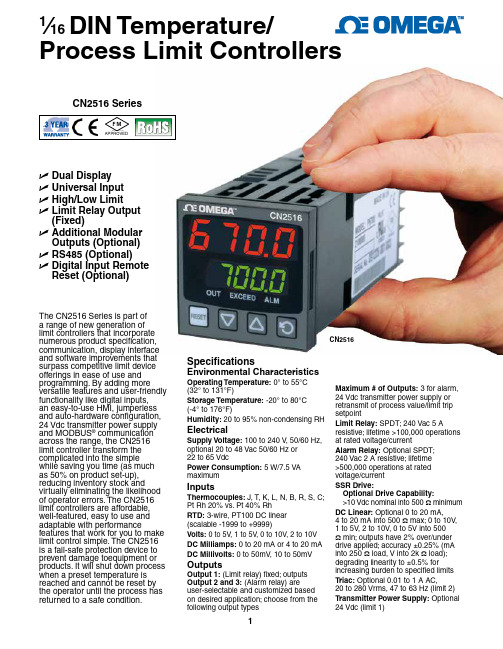 博斯特电子C2516系列限位 温度过程控制器说明书