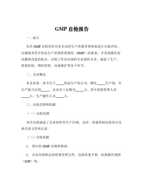 GMP自检报告