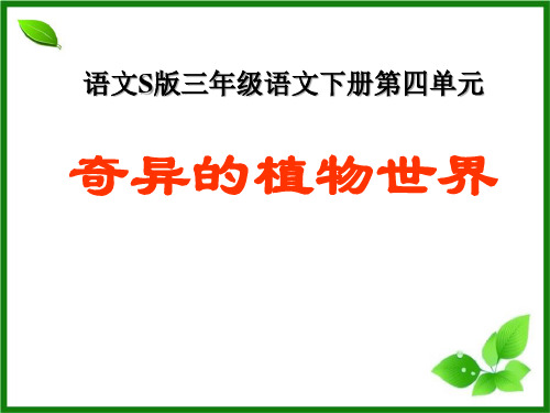 语文S版语文三下《奇异的植物世界》ppt课件4