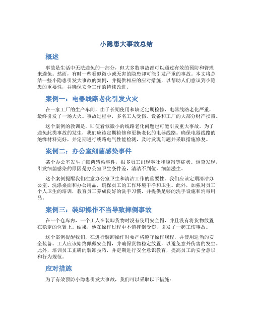 小隐患大事故总结