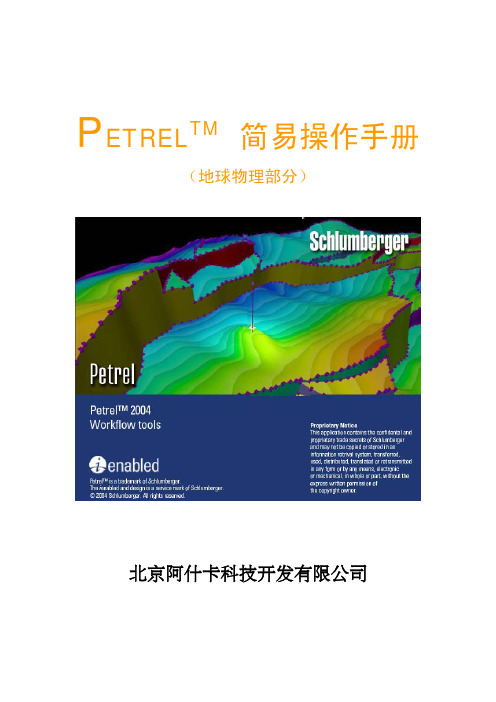 PETREL简易操作手册(地球物理部分)