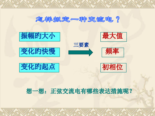 正弦交流电的三种表示法