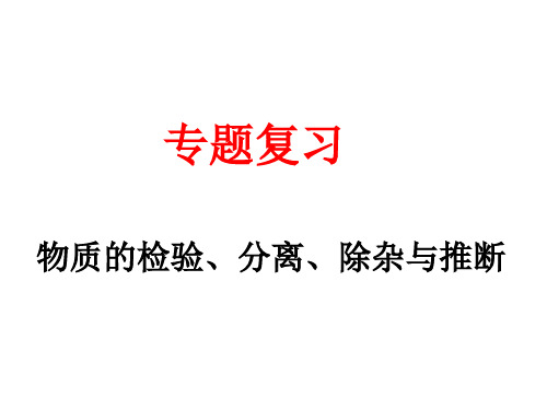 人教版九年级化学下册 物质的检验、分离、推断与除杂(共28张PPT)