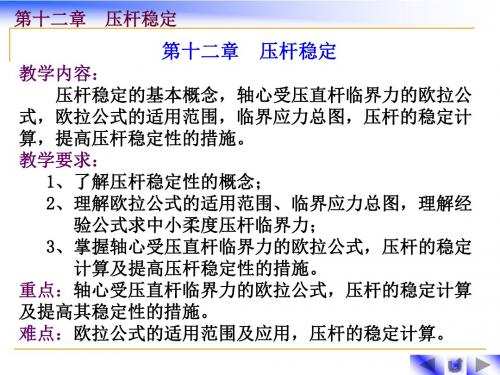 第十二章压杆稳定53049共80页文档