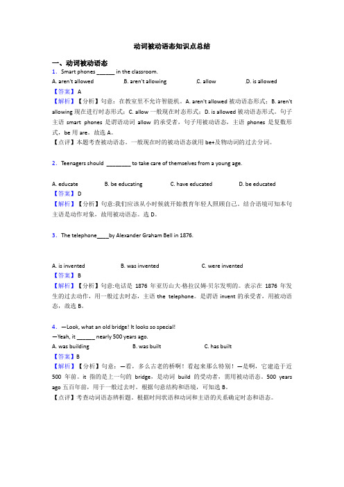 动词被动语态知识点总结