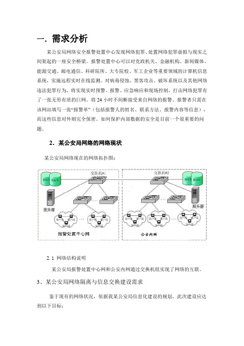 某公安局网闸应用建议方案